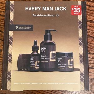 EVERY MAN JACK Sandalwood Beard Kit—Sealed!
